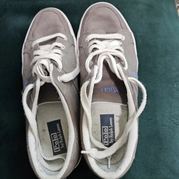 Polo by Ralph Lauren Gray Canvas Sneakers Size 13D - Picture 2 of 9